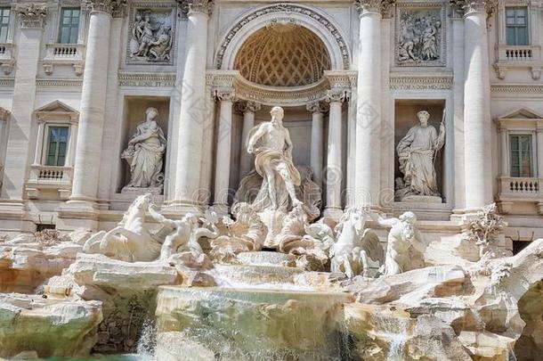 罗马特雷维人造喷泉和艺术雕像丰塔纳diameter直径特雷维采用罗马,interfacetestapter界面测试适配器