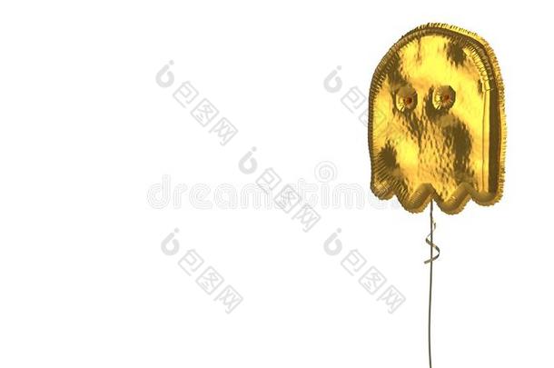 金气球象征关于鬼向白色的背景