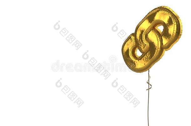 金气球象征关于环向白色的背景