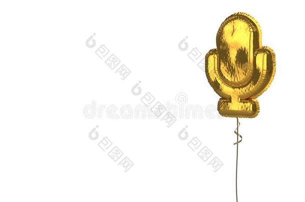 金气球象征关于扩音器向白色的背景