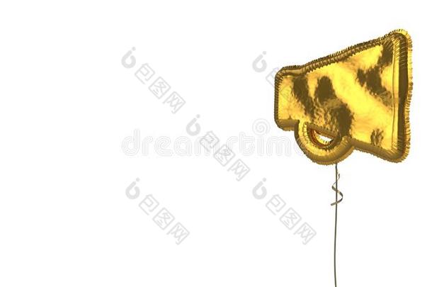 金气球象征关于通知向白色的背景