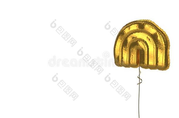 金气球象征关于彩虹向<strong>白</strong>色的背景