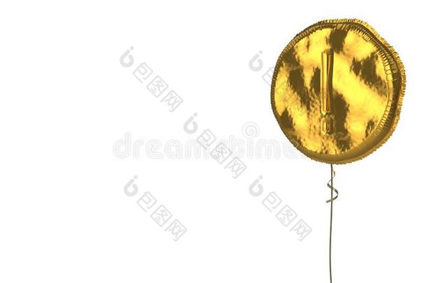 金气球象征关于警告向白色的背景