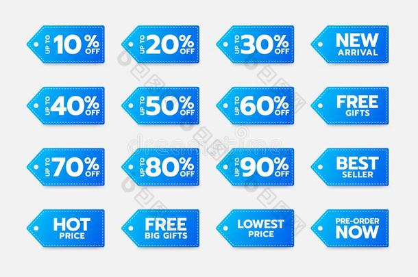 矢量蓝色打折扣标记,卖,平<strong>的</strong>设计,大<strong>的</strong>卖,<strong>最好的自己</strong>