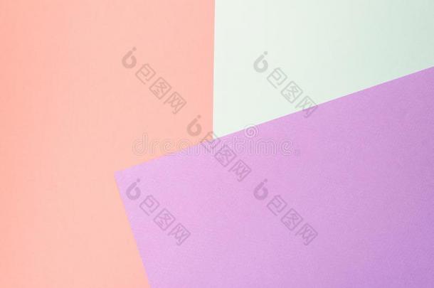 时髦的几何学的抽象的质地关于粉红色的,紫罗兰和<strong>蓝色纸</strong>
