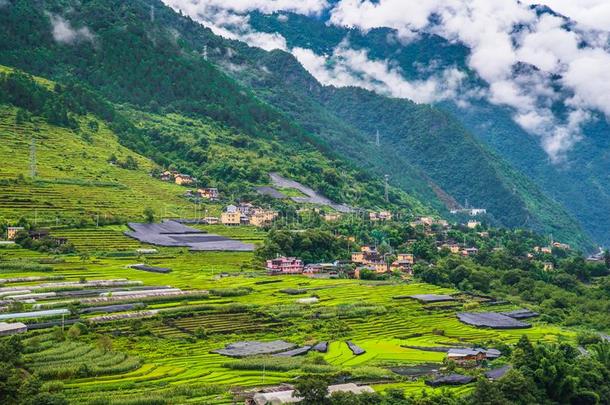 风景关于萨尔温江河峡谷,云南云南