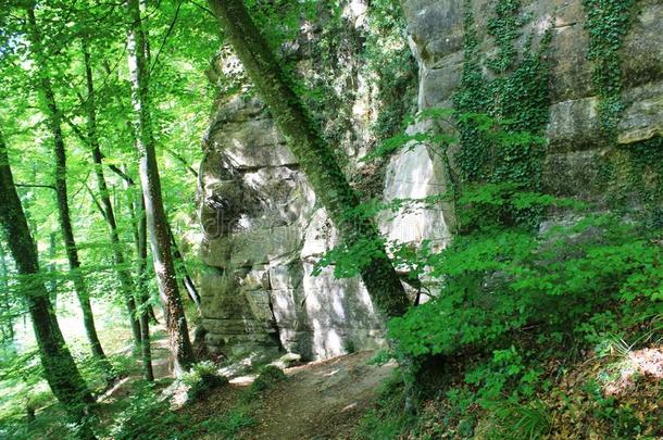 一岩石采用指已提到的人小的瑞士关于卢森堡公国,穆勒瑟尔