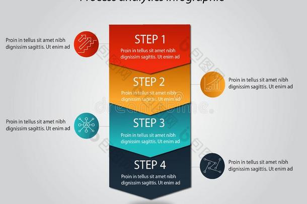 矢量垂直的信息图图表,样板为商业