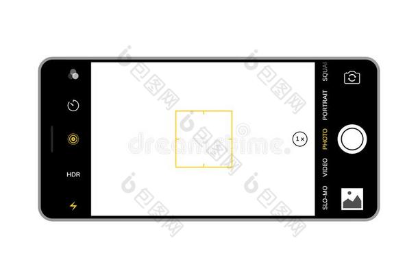照相机屏幕电话可移动的界面计算机应用程序.Smart电话照片视图