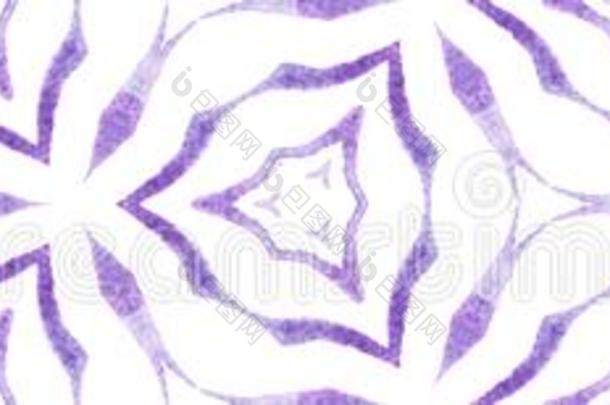 紫色的几何学的植物的叶子无缝的边纸卷.英语字母表的第7个字母