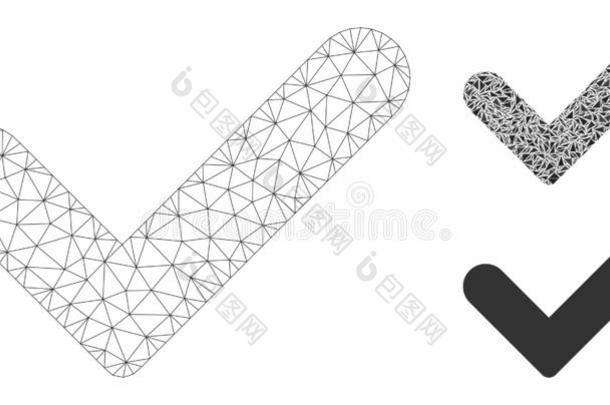 是矢量网孔网模型和三角形马赛克偶像