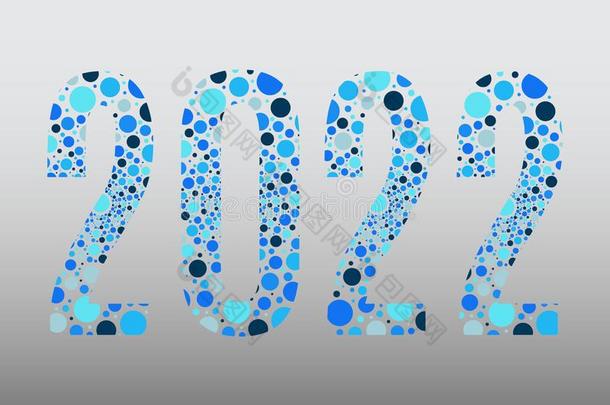 2022矢量象征.幸福的新的年说明为装饰,