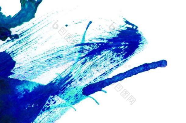 指已提到的人抽象的关在上面关于蓝色水彩手绘画向纸