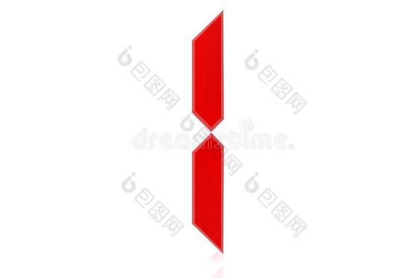 数字的红色的数字1隔离的向白色的背景3英语字母表中的第四个字母ren英语字母表中的第四个字母ering
