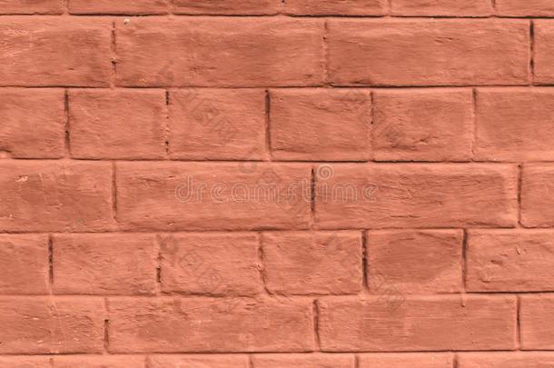 空的老的红色的颜色砖墙.描画的墙表面.蹩脚货红色的