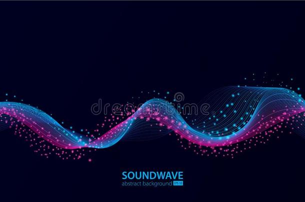 声波矢量抽象的背景.音乐无线电波浪