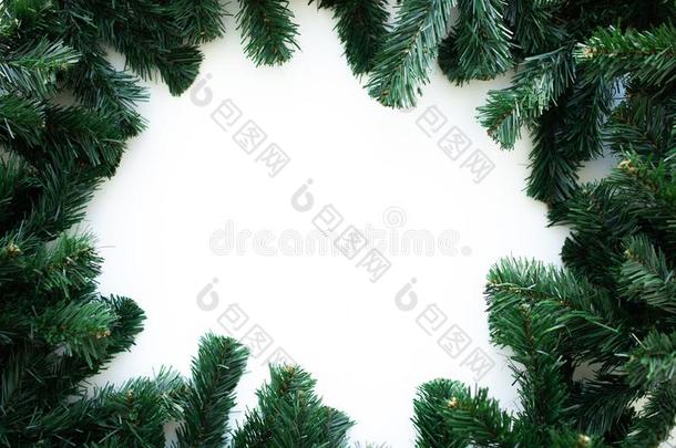 圣诞节框架背景和圣诞节树和圣诞节装饰