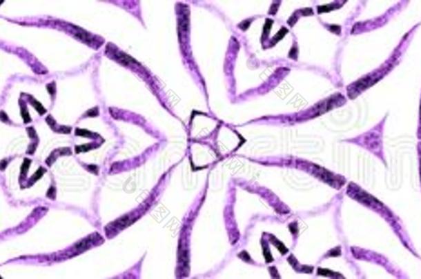 紫色的夏无缝的边纸卷.几何学的warmair热空气