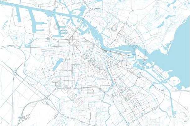 卫星地图关于阿姆斯特丹和环境地区,Netherl和s.英语字母表的第13个字母