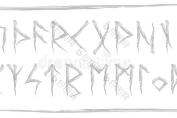 斯堪的纳维亚的古代北欧使用的文字黑的文学向白色的背景