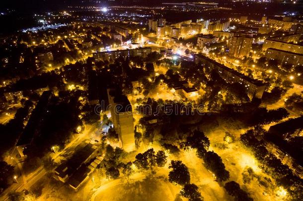 夜空气的看法向住宅的地区采用哈奇夫,Ukra采用e