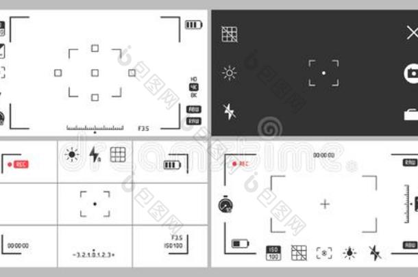 照片照相机取景器.磁带录像记录,智能手机摄影