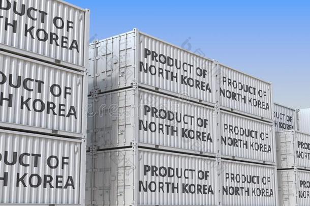 货物容器和产品关于北方朝鲜文本.朝鲜人进口