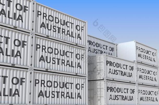 货物容器和产品关于澳大利亚文本.澳大利亚人惩罚学生的工作