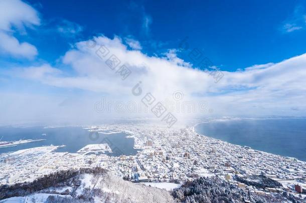 美丽的风景和城市风光照片从山函馆为厕所