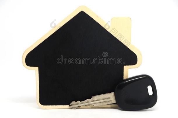 汽车钥匙和房屋模型
