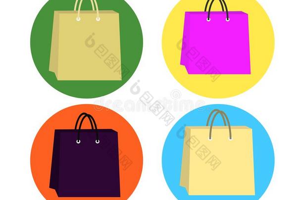 收集关于购物袋向一圆形的b一ckg圆形的.