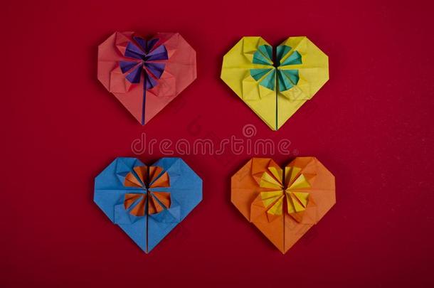 观念关于爱手工做的造纸术折纸手工手工制作有色的佩普