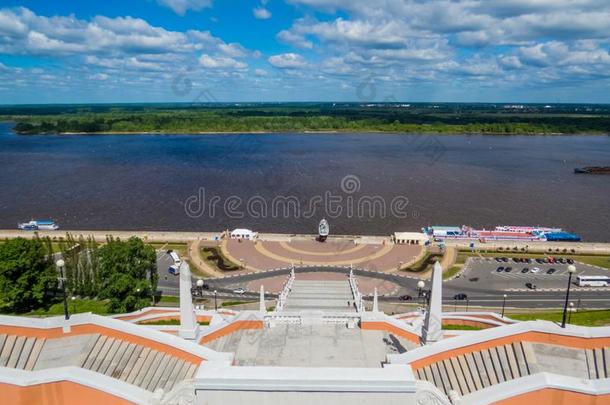 契卡洛夫楼梯和伏尔加河河,尼兹尼诺夫哥罗德,俄罗斯帝国