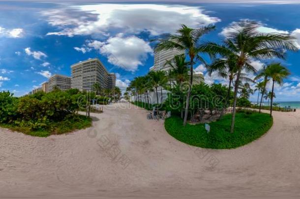 <strong>360</strong>实质上的现实照片和煦的：照到阳光的岛海滩弗罗里达州美利坚合众国