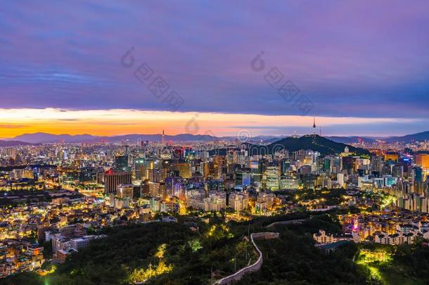 <strong>首尔</strong>城市在夜,指已提到的人最好的看法关于<strong>首尔</strong>,南方朝鲜
