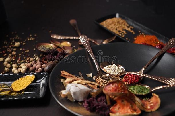 香料草本植物调味品调味品.食物组成部分烹饪