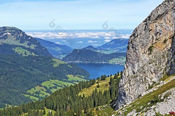 阿尔卑斯山的风景关于指已提到的人瓦吉塔尔<strong>称重</strong>湖采用指已提到的人英国压力单位