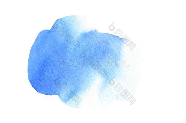 抽象的蓝色弄脏向白色的背景.深的蓝色颜色污渍warmair热空气