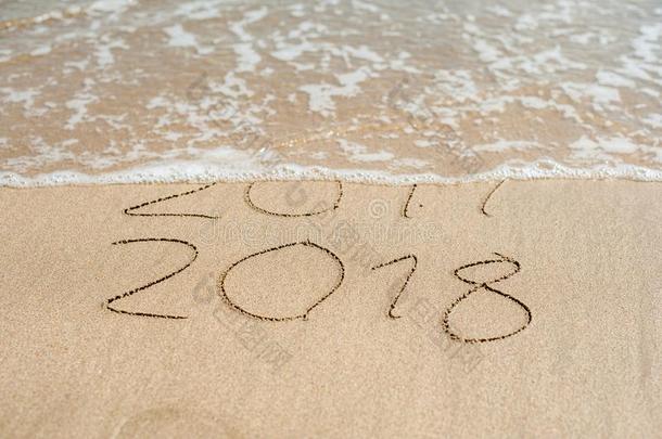 新的年<strong>2018</strong>是（be的三单形式即将到来的观念-题词2017和<strong>2018</strong>向一