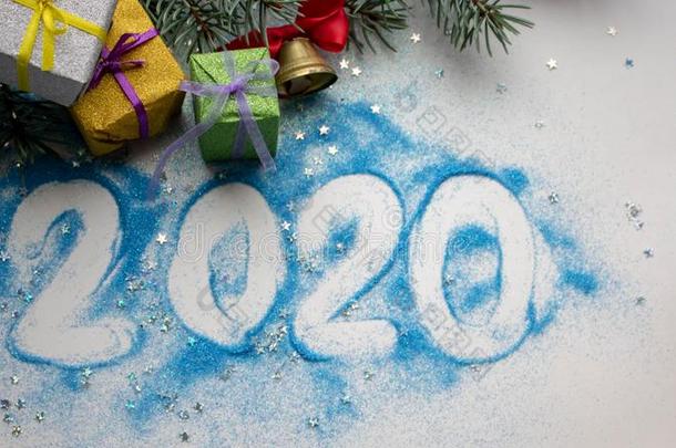 圣诞节卡片2020.新的年日历2020,新的年2020