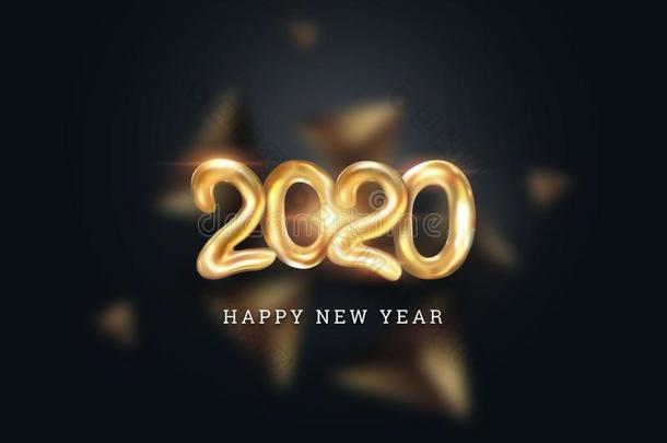 <strong>字体</strong>2020幸福的新的年.金<strong>金属</strong>的算术2020向一英语字母表中的第四个字母