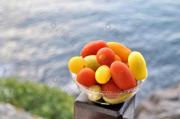 樱桃<strong>番茄</strong>富有色彩的混合好的日常饮食有机的健康的产品gourde古德