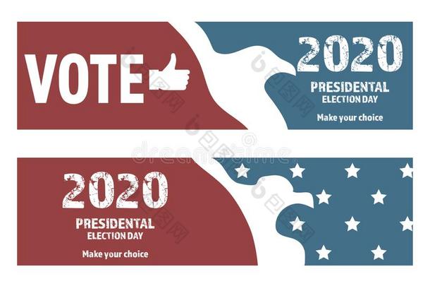 2020投票采用美利坚合众国美国人<strong>校长</strong>横幅卡片