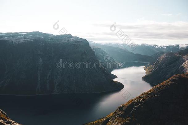 风景优美的看法关于挪威人国家的公园