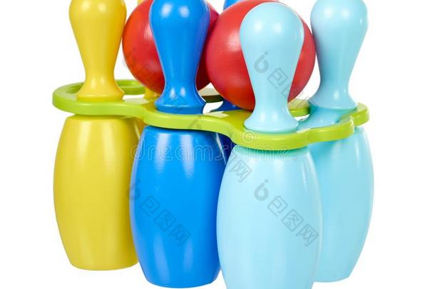 塑料制品有色的九柱戏为保龄球运动游戏.小孩玩具
