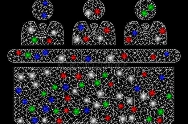 明亮的网孔<strong>网店</strong>员书桌和使闪光地点
