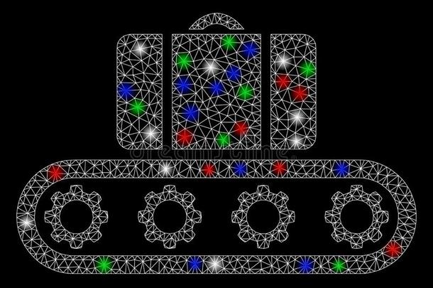 明亮的网孔金属丝框架行李运<strong>送</strong>者和使<strong>闪</strong>光地点