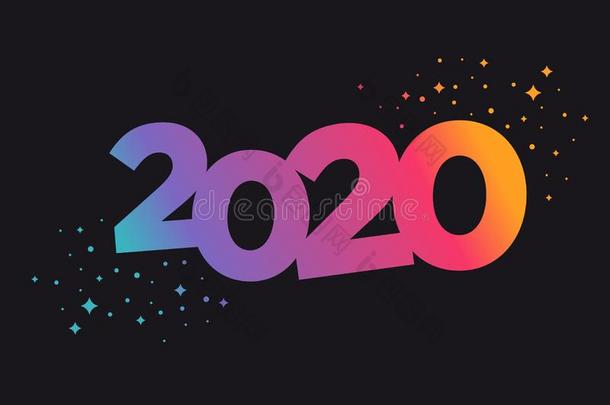 2020招呼卡片-幸福的新的年