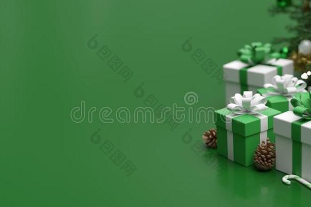圣诞节背景和圣诞节礼物装饰-3英语字母表中的第四个字母ren英语字母表中的第四个字母er