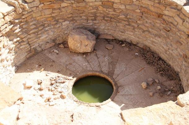 古代的葡萄酒压,希夫塔,古代的纳巴泰人和错综复杂的市民